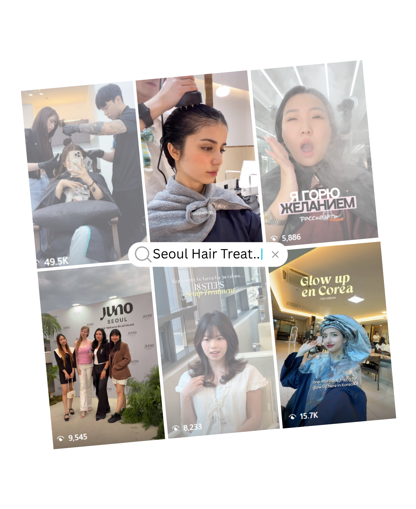 K-beauty trending creator collage